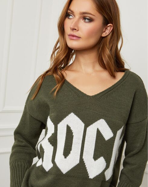 Pull en Laine mélangée Azra kaki