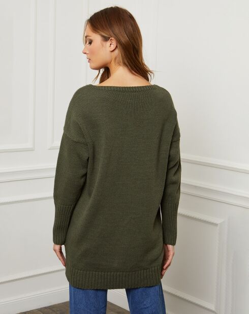 Pull en Laine mélangée Azra kaki