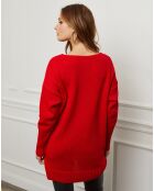 Pull en Laine mélangée Azra rouge