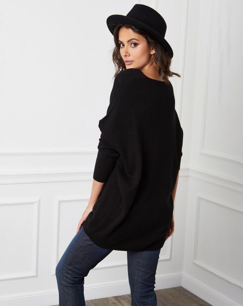 Pull en Cachemire mélangé Bouddha noir