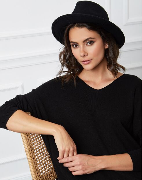 Pull en Cachemire mélangé Bouddha noir