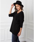 Pull en Cachemire mélangé Bouddha noir