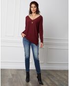 Pull en Cachemire mélangé Jennie bordeaux