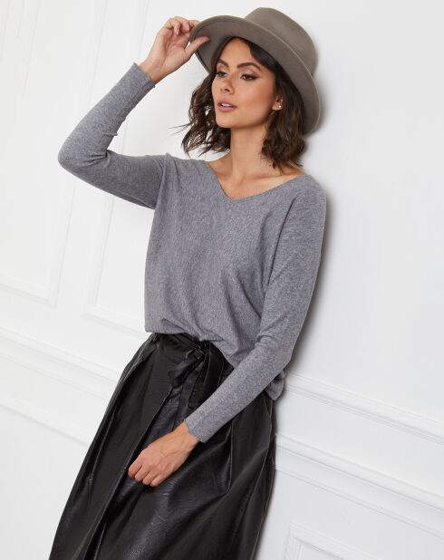 Pull en Cachemire mélangé Jennie gris