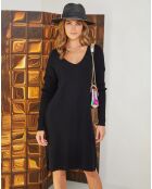 Robe en Laine mélangée Kanal noire