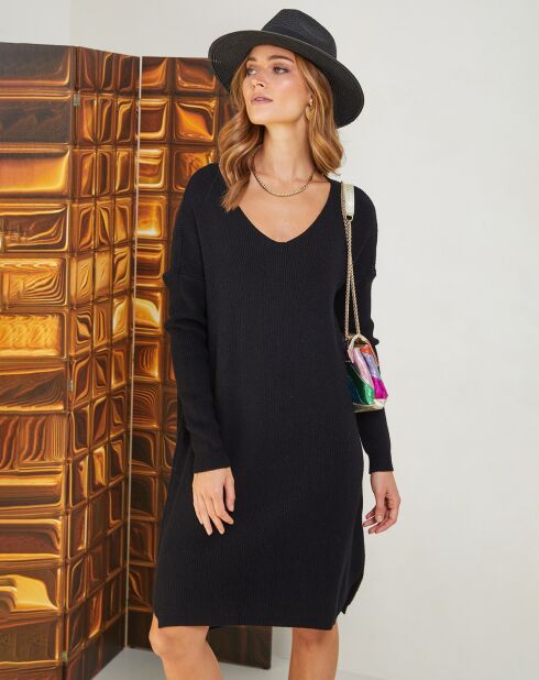 Robe en Laine mélangée Kanal noire