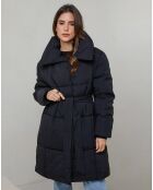 Zwarte halflange jas van Inès