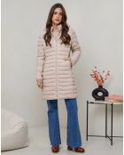 Beigefarbene lange Jacke Eva