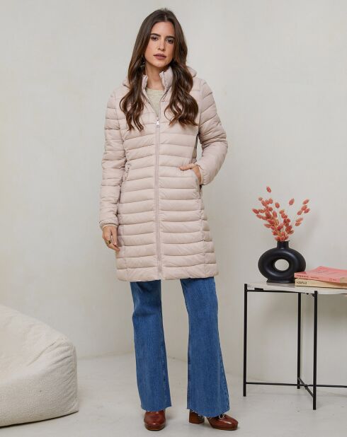 Chaqueta larga Eva beige