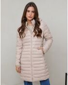 Beigefarbene lange Jacke Eva