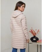 Beigefarbene lange Jacke Eva