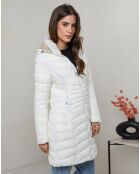 Witte halflange jas Zoé