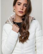 Witte halflange jas Zoé