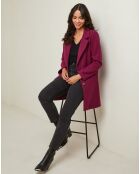 Manteau mi-long Manon prune