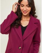 Manteau mi-long Manon prune