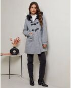 Manteau mi-long Charlotte gris