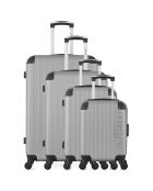 4 Koffer 4 Räder einfach Bucharest-M 75/65/55/46 cm grau