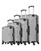 4 Koffer 4 Räder einfach Bucharest-M 75/65/55/46 cm grau