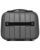 3 Valises 4 roues simples 55/65/75 cm & Vanity Napoli gris foncé