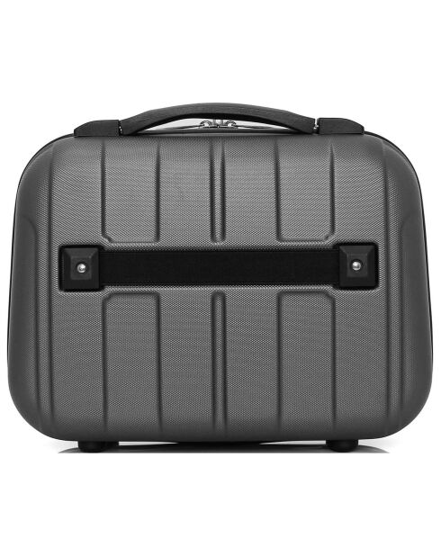 3 Valises 4 roues simples 55/65/75 cm & Vanity Napoli gris foncé