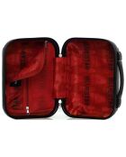 3 Valises 4 roues simples 55/65/75 cm & Vanity Napoli gris foncé