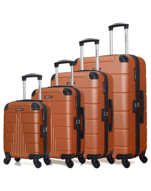 4 Allradkoffer Ottawa 75/65/55/46 cm terrakottarot