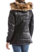 Veste en Cuir d'Agneau Laurel noire