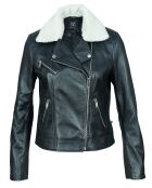 Perfecto en Cuir d'Agneau Lavine noir