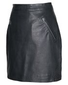 Jupe en Cuir d'Agneau Leita  noire
