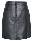 Jupe en Cuir d'Agneau Leita  noire