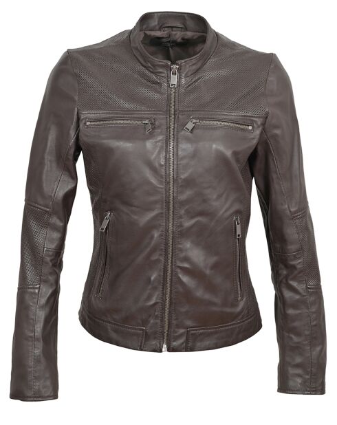 Braune Lammfelljacke Leola