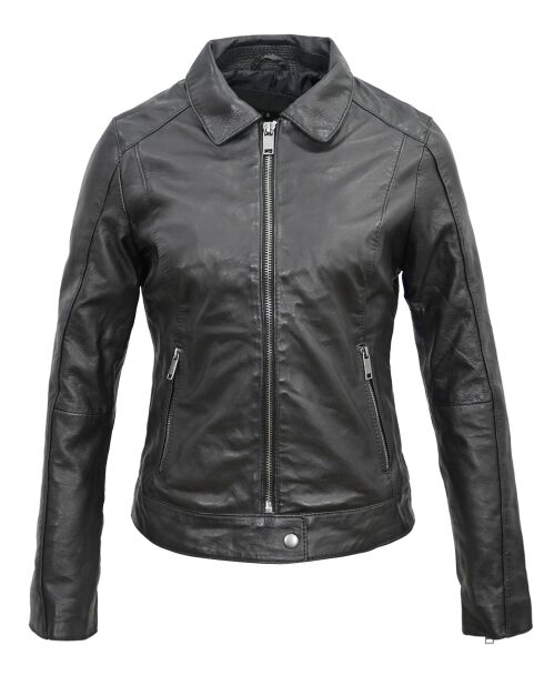 Chaqueta Liah Black de piel de cordero