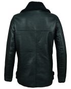 Veste en Cuir d'Agneau Liffa noire