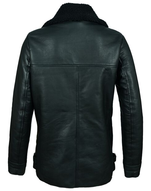 Veste en Cuir d'Agneau Liffa noire