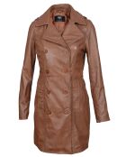 Trenchcoat Liliana Cognac aus Lammleder