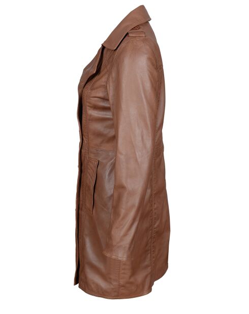 Trenchcoat Liliana Cognac aus Lammleder
