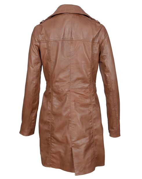 Trenchcoat Liliana Cognac aus Lammleder