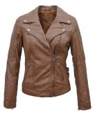 Jasje van lamsleer Lucinda Cognac