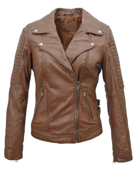 Jasje van lamsleer Lucinda Cognac