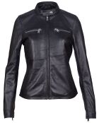 Schwarze Lammfelljacke Lyra