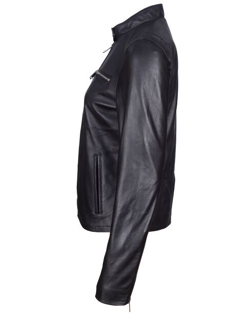 Schwarze Lammfelljacke Lyra