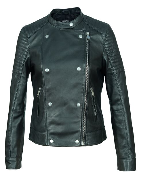 Schwarze Lammfelljacke Lyza