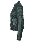 Schwarze Lammfelljacke Lyza