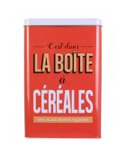 Boite de conservation Ma boite à céréales rouge/blanc - 17.4x24.1x9.3 cm
