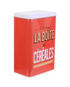 Boite de conservation Ma boite à céréales rouge/blanc - 17.4x24.1x9.3 cm