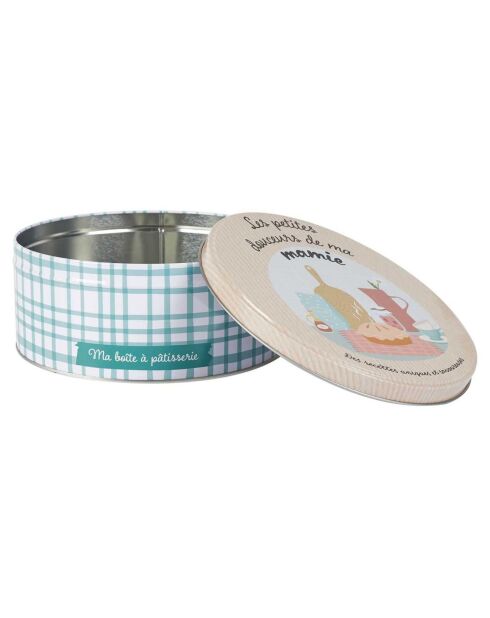 3 Boites en métal multicolores