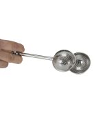 Boule à thé piston grise - 18x5x5 cm