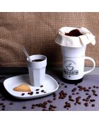 4 Filtres à café lavable beige - 23x17.2x1 cm