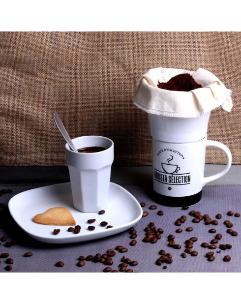 4 Filtres à café lavable beige - 23x17.2x1 cm