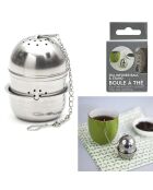 Boule à thé et support grise - 4.5x5.6x4.5 cm